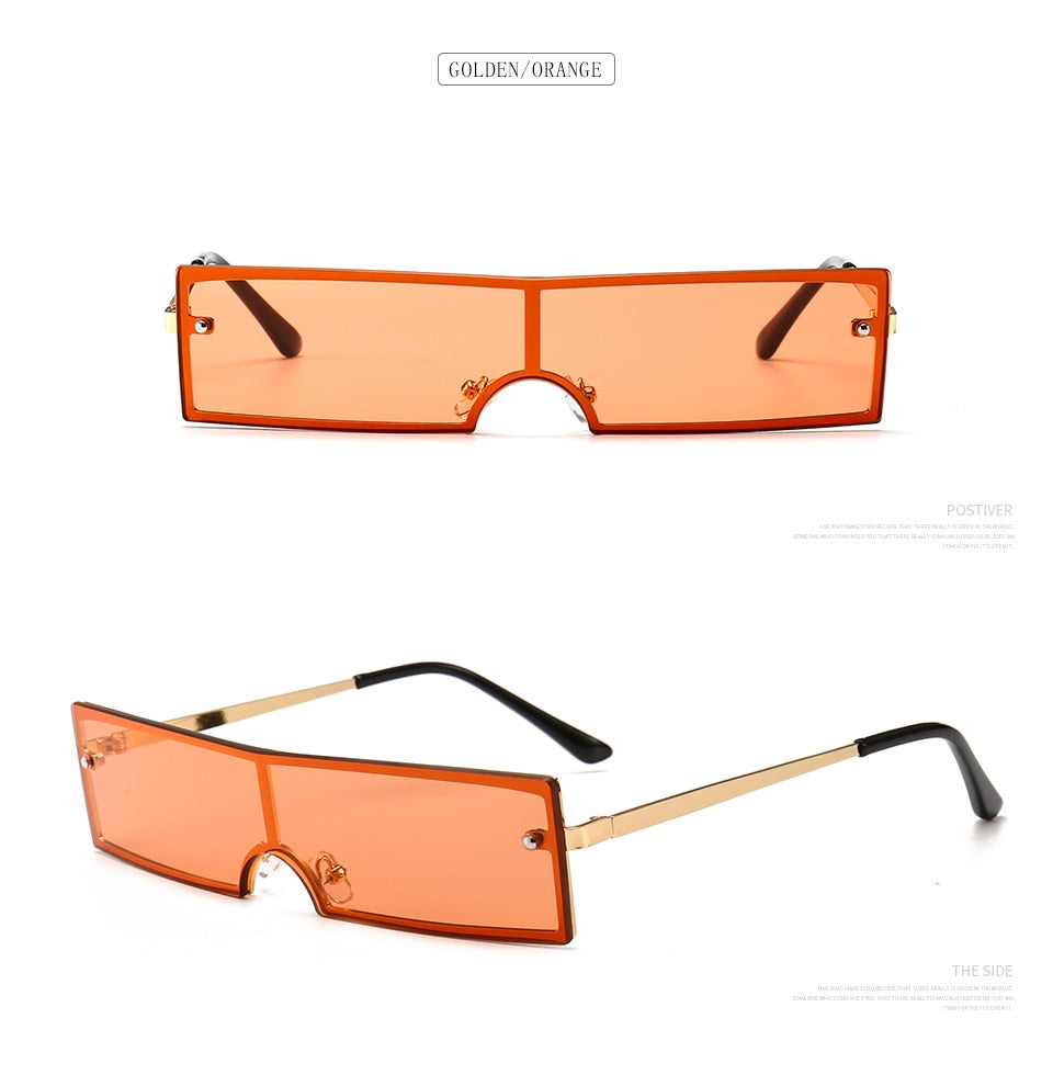 Rimless Sunglasses "SlimShades". Ultra Spiffy Unisex Shades. WickedYo